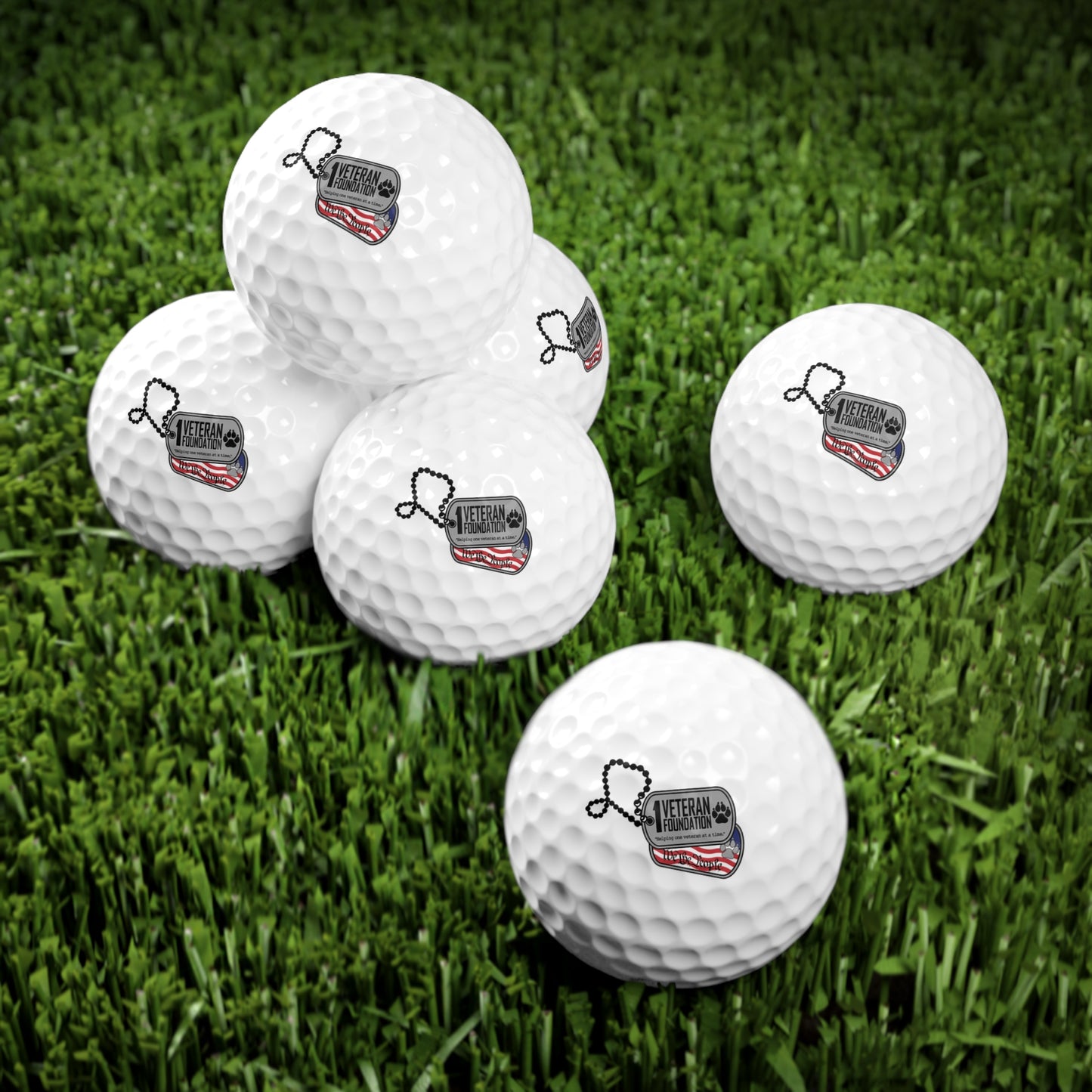 1 Veteran Foundation Golf Balls, 6pcs