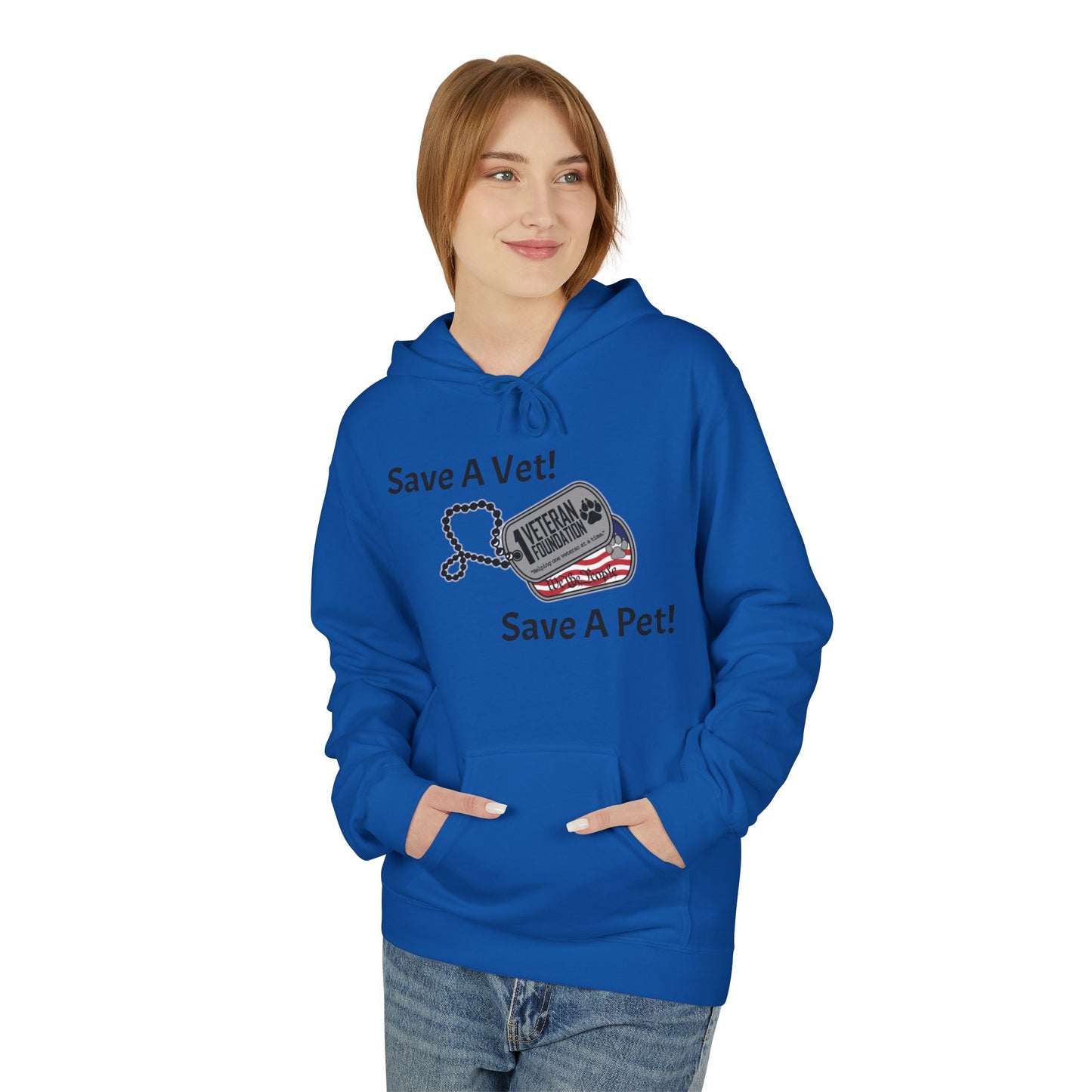 1 Veteran Foundation Unisex Midweight Softstyle Fleece Hoodie