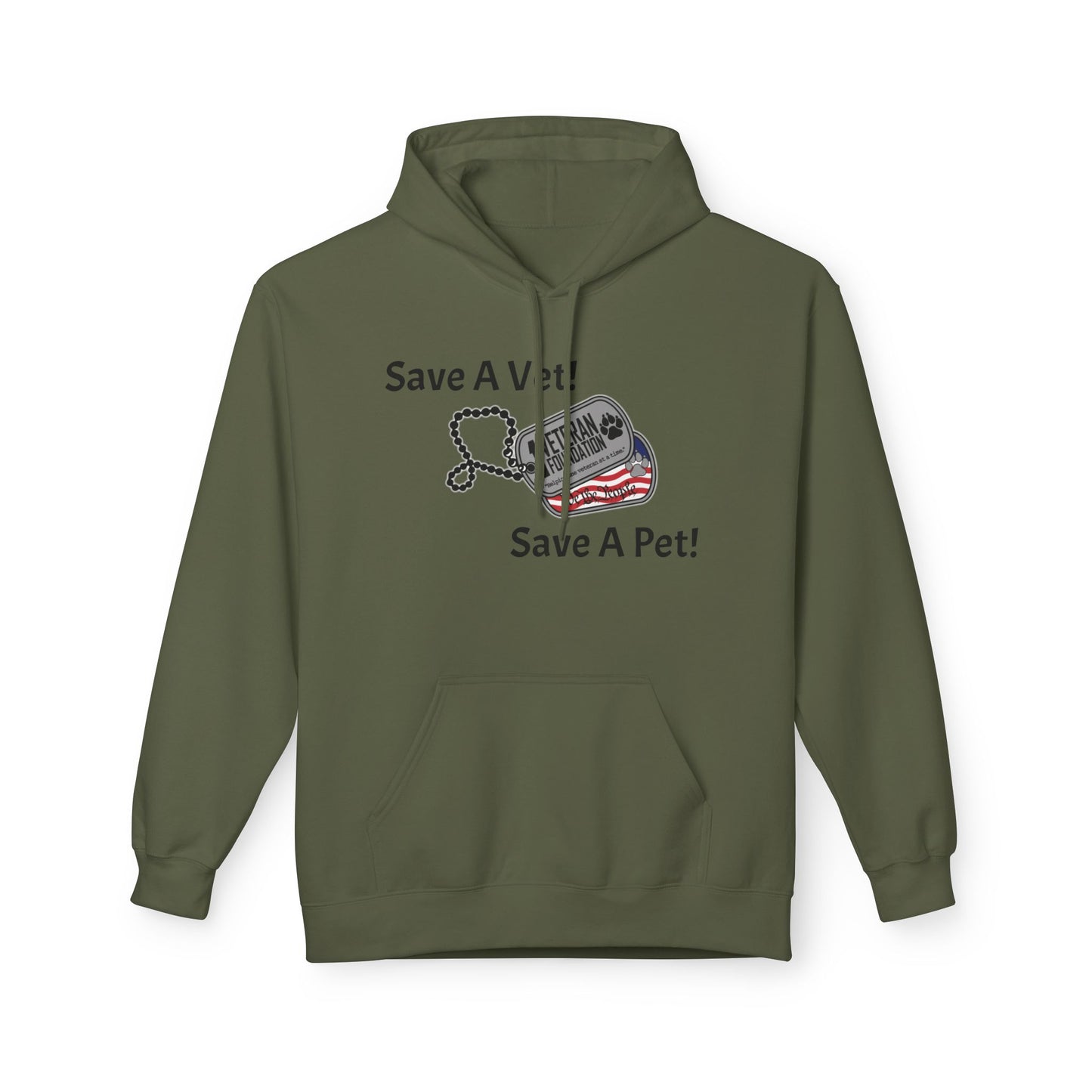 1 Veteran Foundation Unisex Midweight Softstyle Fleece Hoodie